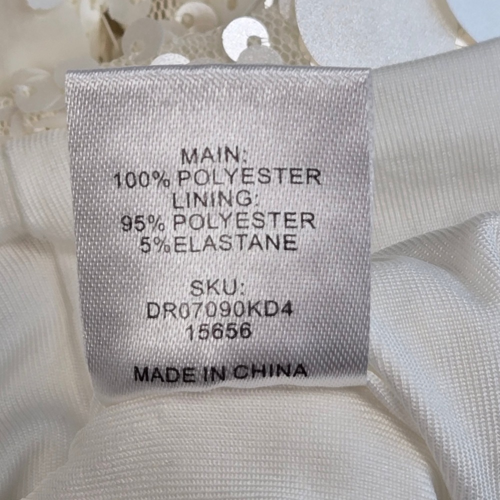 Meshki White Sequin Mini Dress with Cutout - Picture 8 of 14